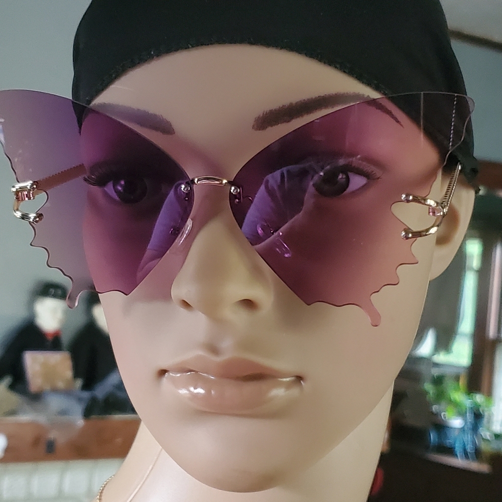 Purple Butterfly Glasses